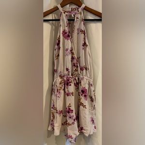 American Eagle  outfitter  women floral‎ cream jumpsuit  romper short size XXS